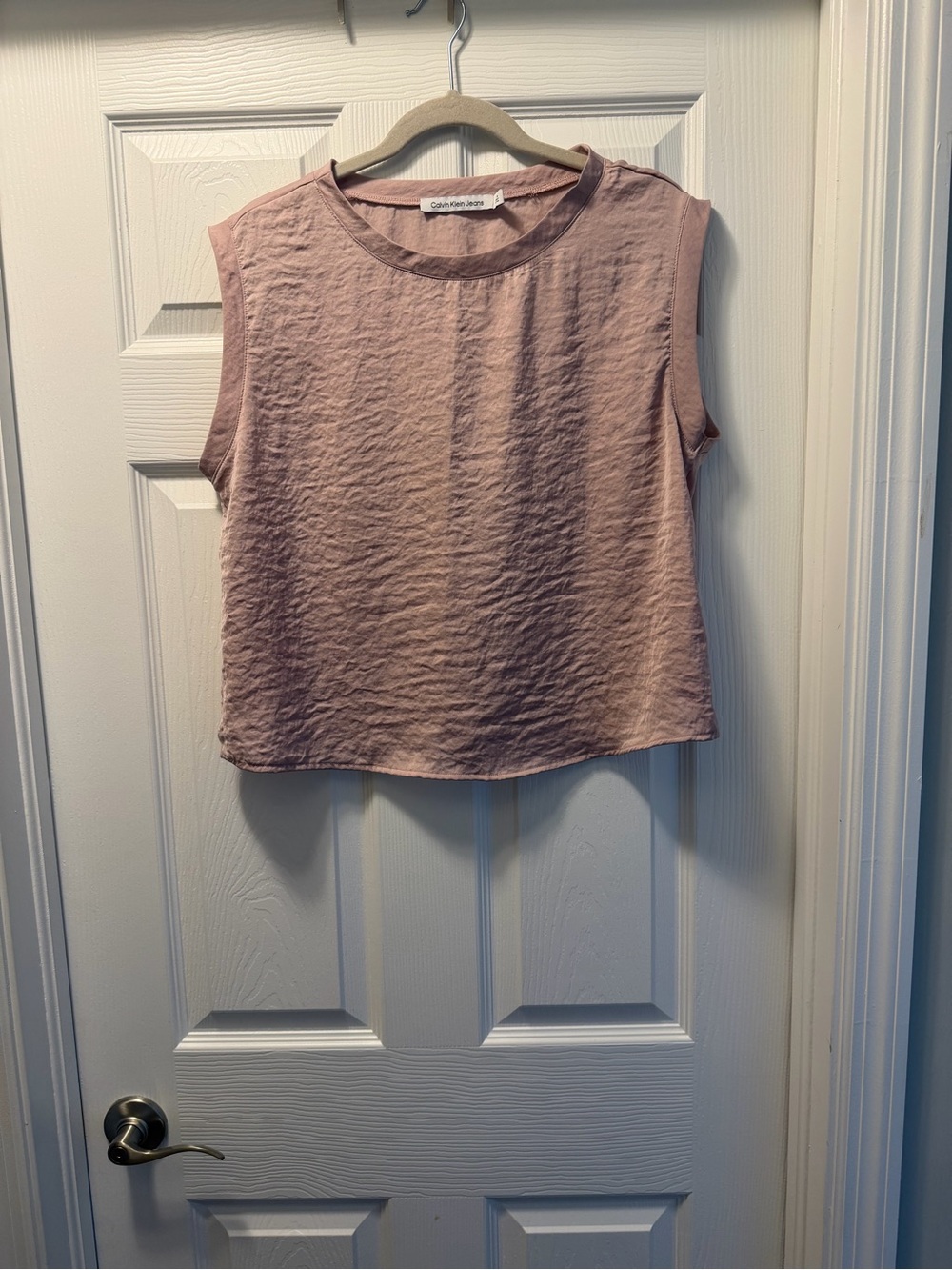 Calvin Klein Jeans Dusty Mauve Sleeveless Boxy Tank
